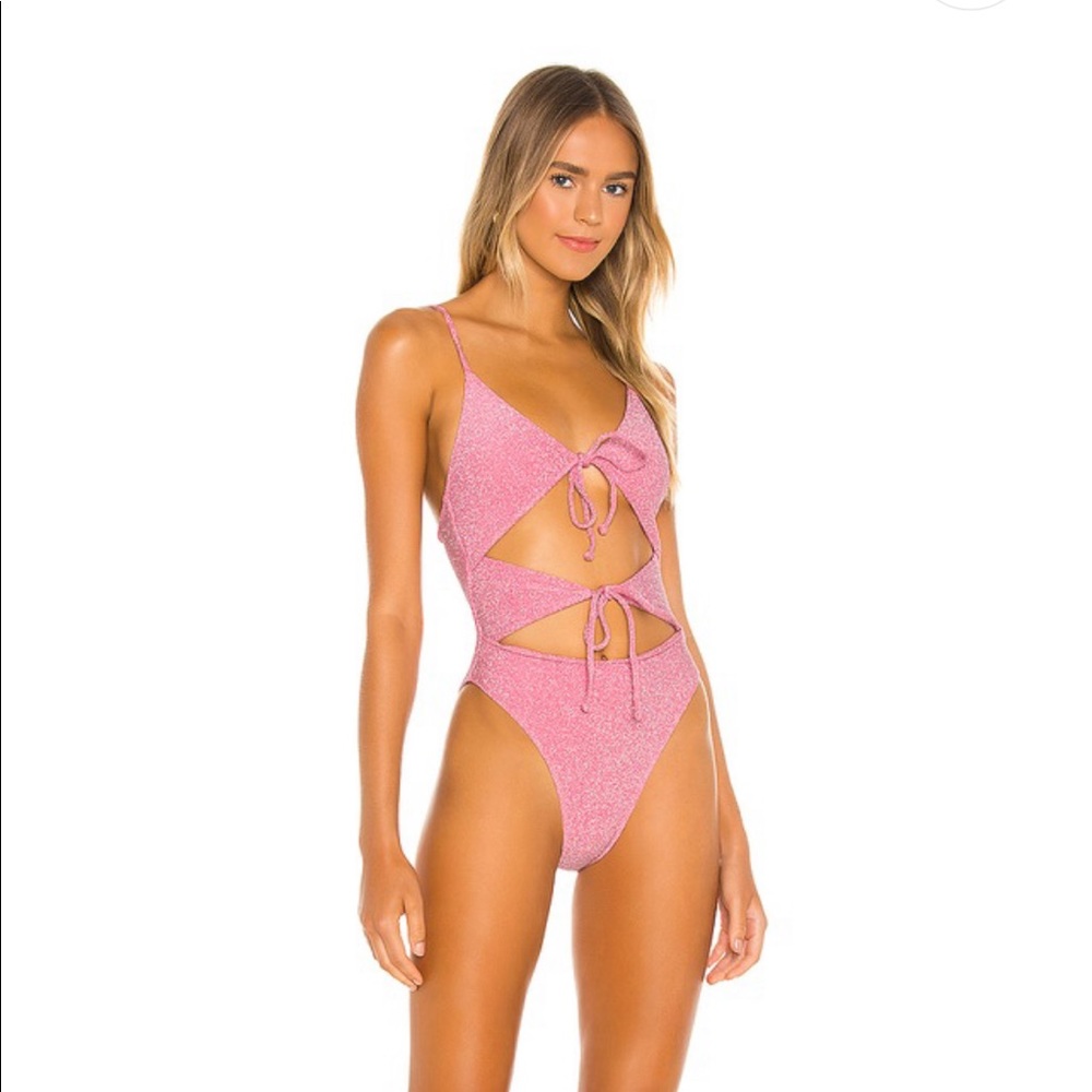 NBD Rachelle One Piece in Pink Glitter